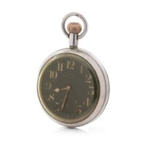 An Omega WW1 Royal Flying Corps military issued pocket watch, broad arrow mark, 30 hour, non-