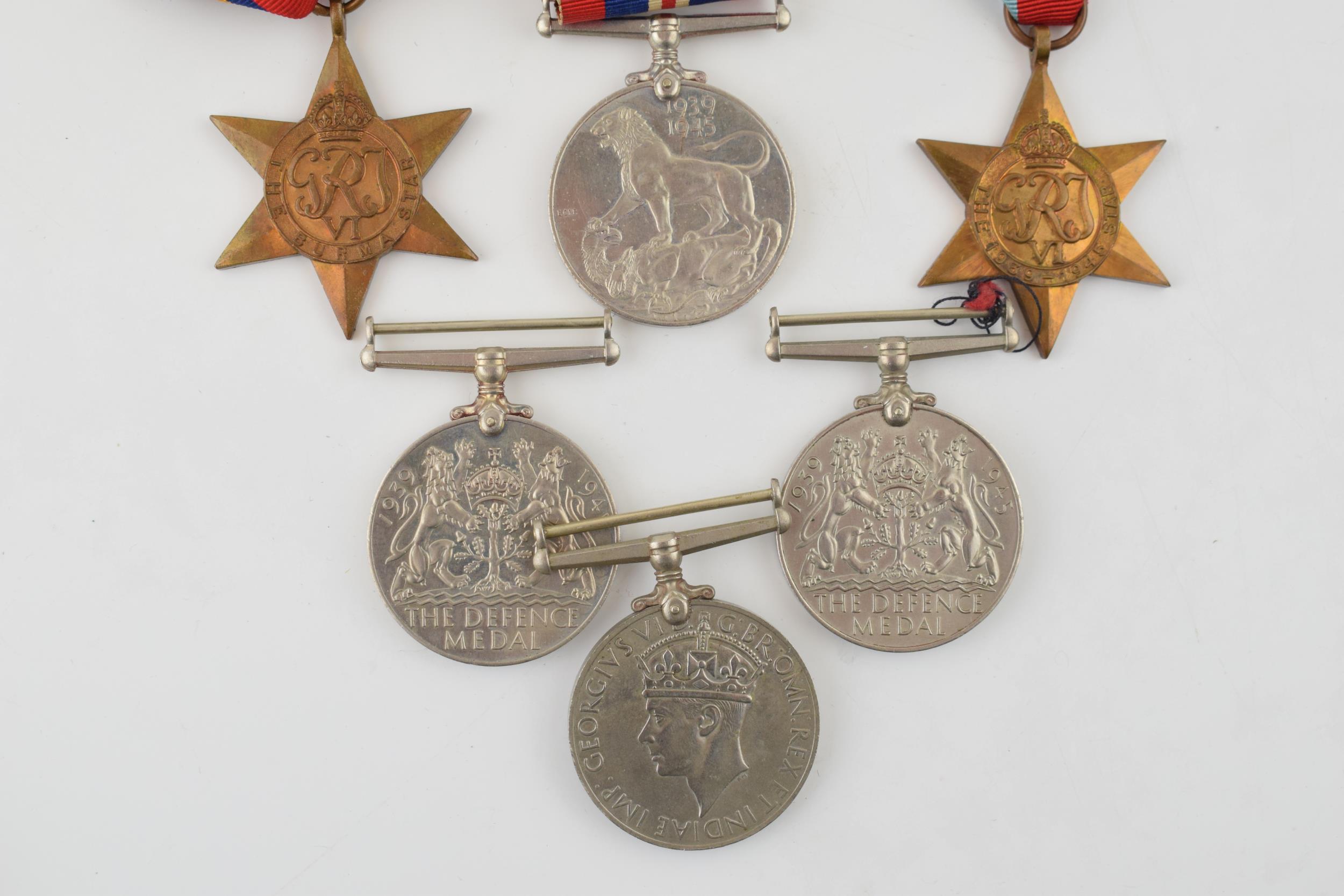 Two groups of WWII medals to include The Defence Medal (2) one with original ribbon, 1939 - 1945 - Image 3 of 4