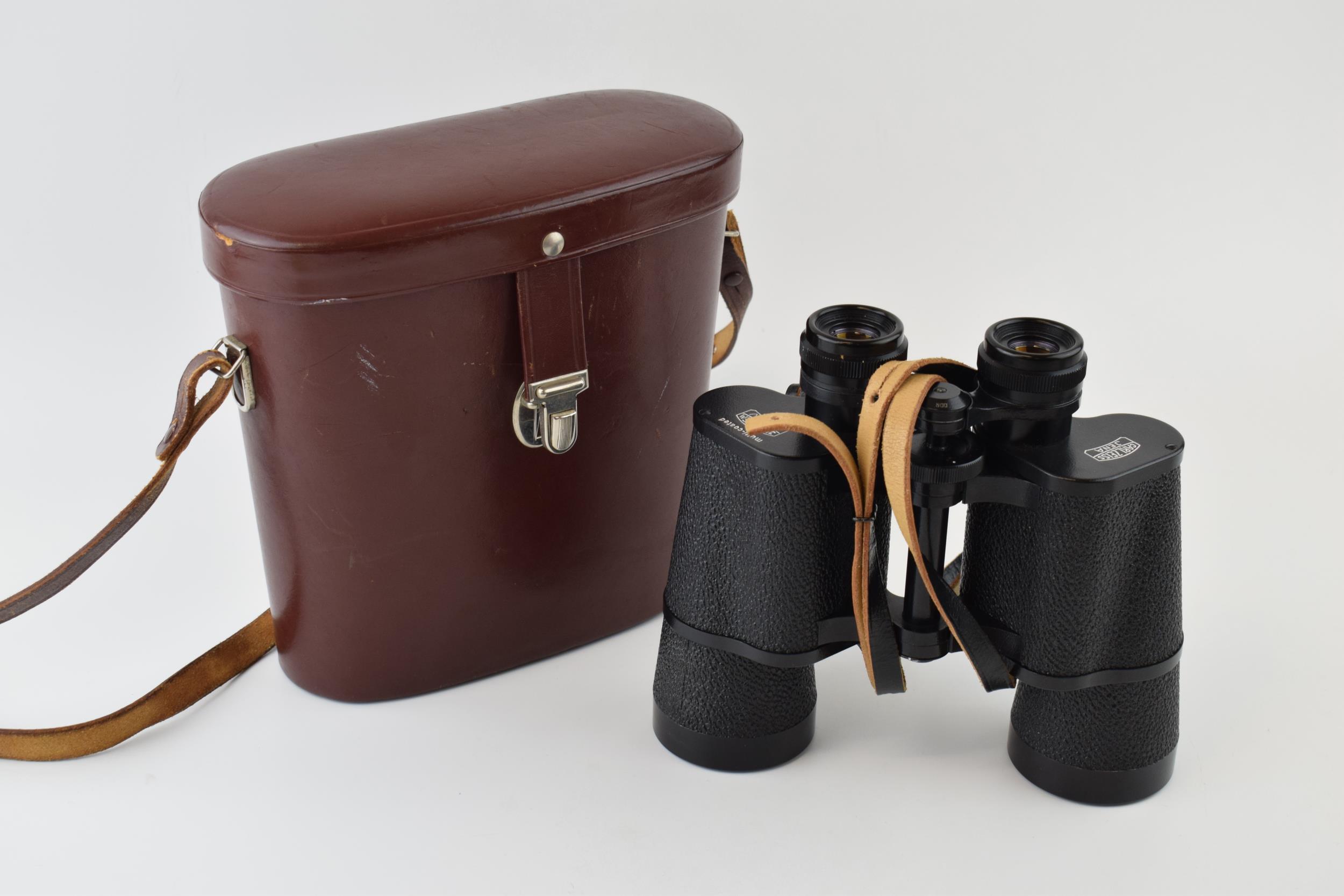 A cased pair of Carl Zeiss Jena Jenoptem 10x50 binoculars. - Image 2 of 4