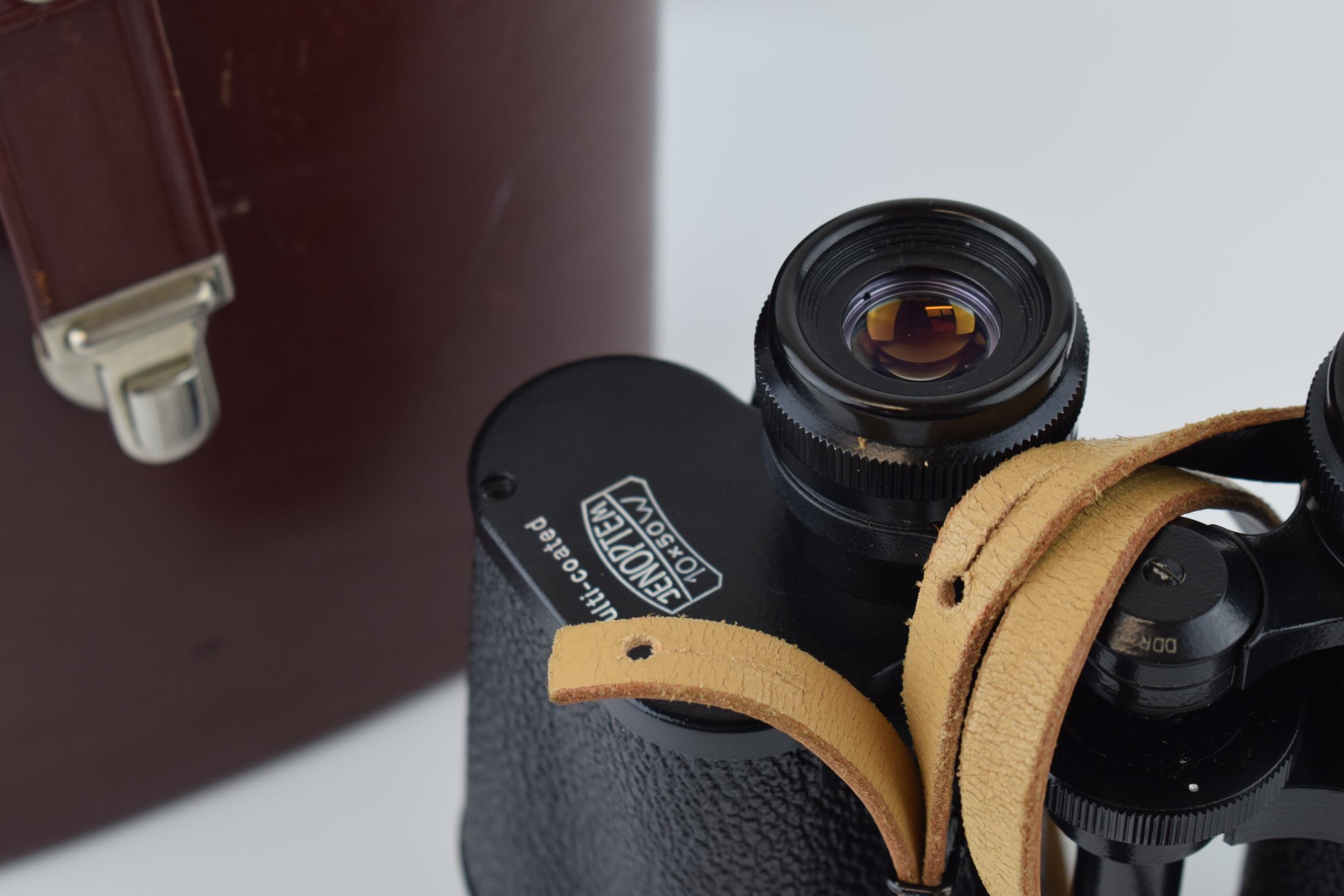 A cased pair of Carl Zeiss Jena Jenoptem 10x50 binoculars. - Image 3 of 4