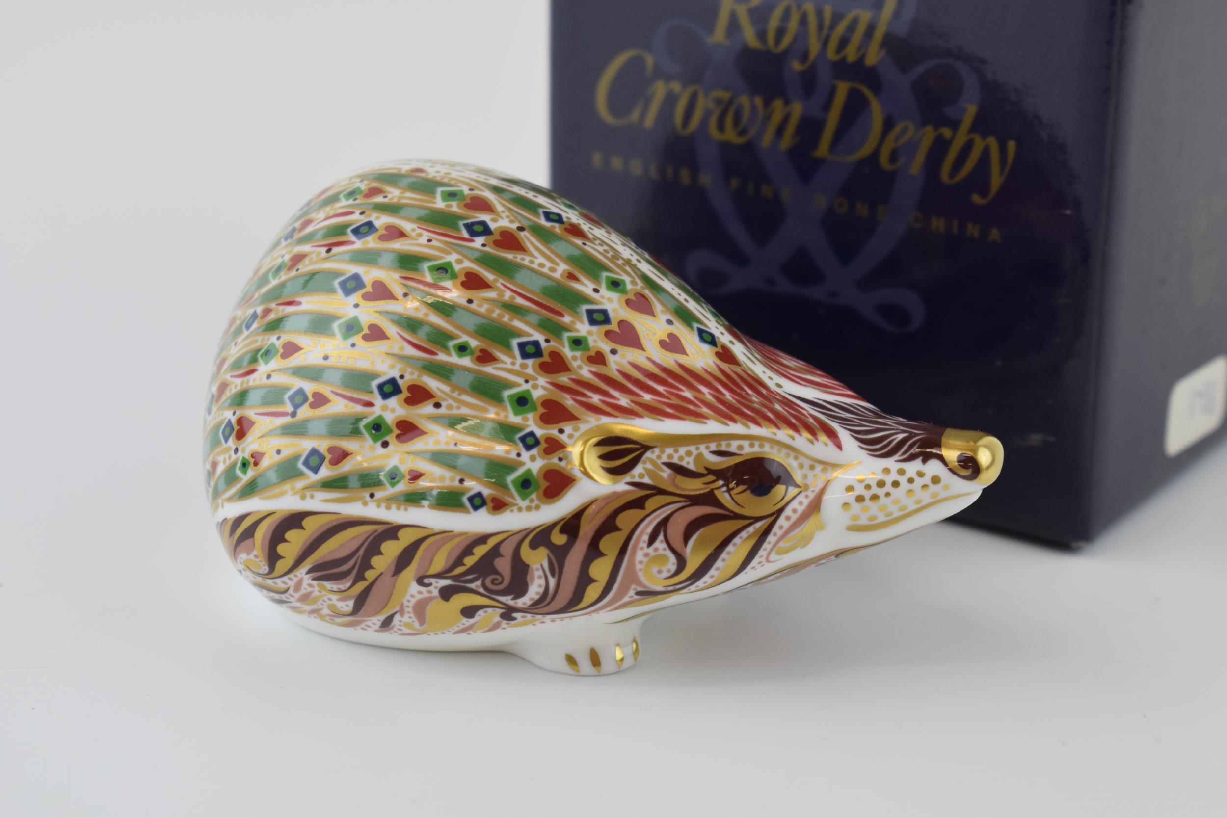 Boxed Royal Crown Derby paperweight, Ashbourne Hedgehog, produced in 1995, this is number 178 of - Image 2 of 3
