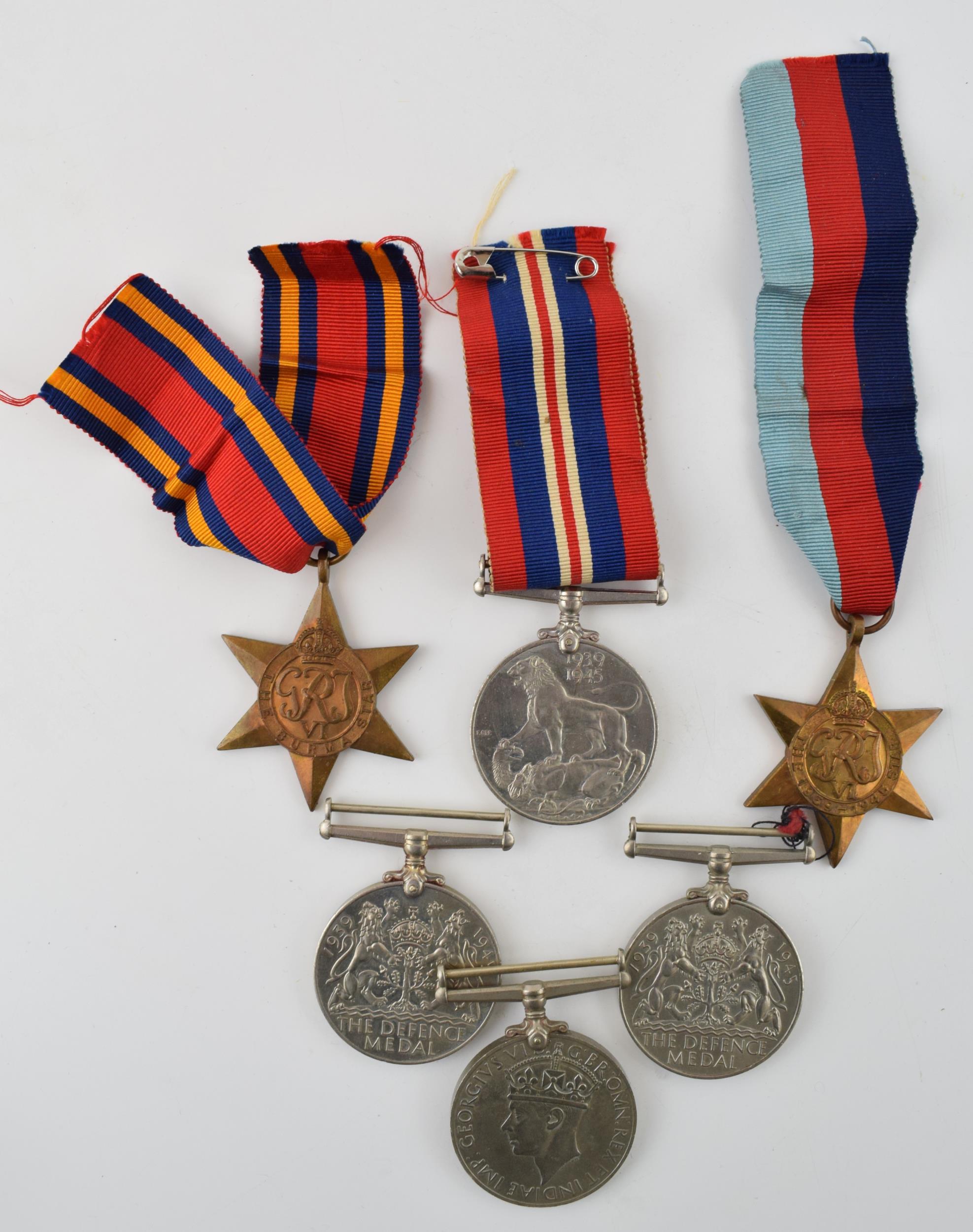 Two groups of WWII medals to include The Defence Medal (2) one with original ribbon, 1939 - 1945 - Image 2 of 4