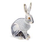 Royal Crown Derby Paperweight - Starlight Hare, 13.5cm tall, exclusive to the Royal Crown Derby