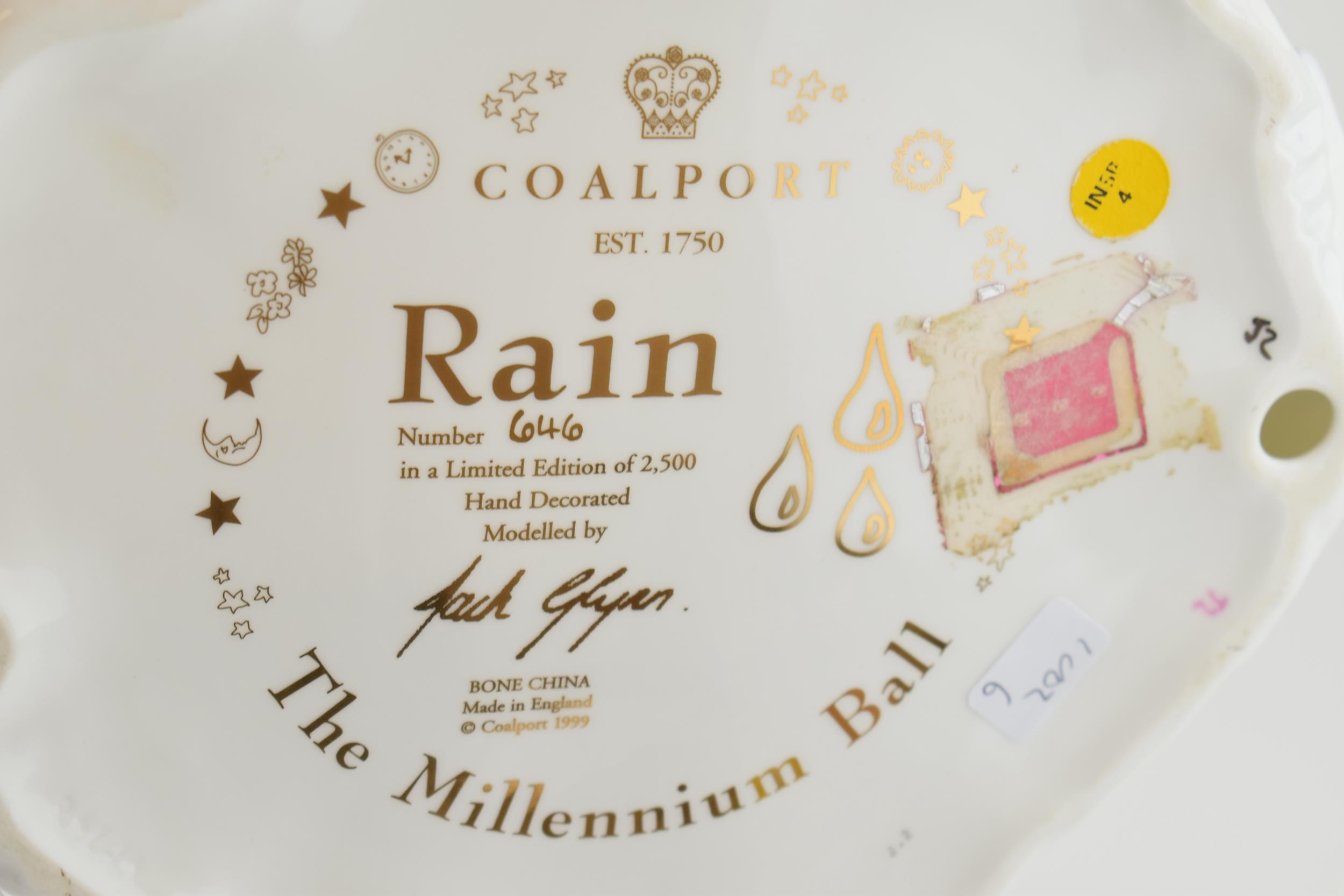 Coalport limited edition figurine from The Millennium Ball series 'Rain'. Good condition, displays - Image 4 of 4