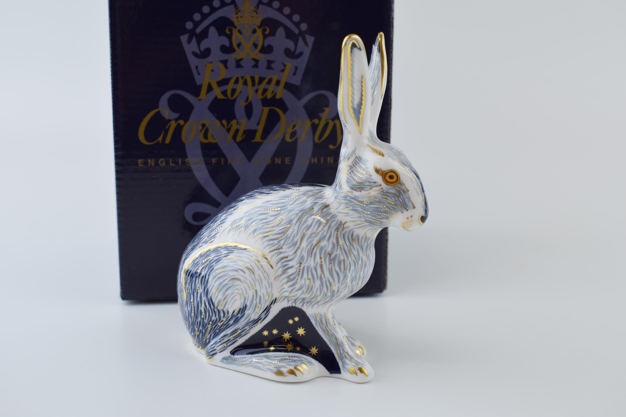 Royal Crown Derby Paperweight - Starlight Hare, 13.5cm tall, exclusive to the Royal Crown Derby - Image 2 of 3