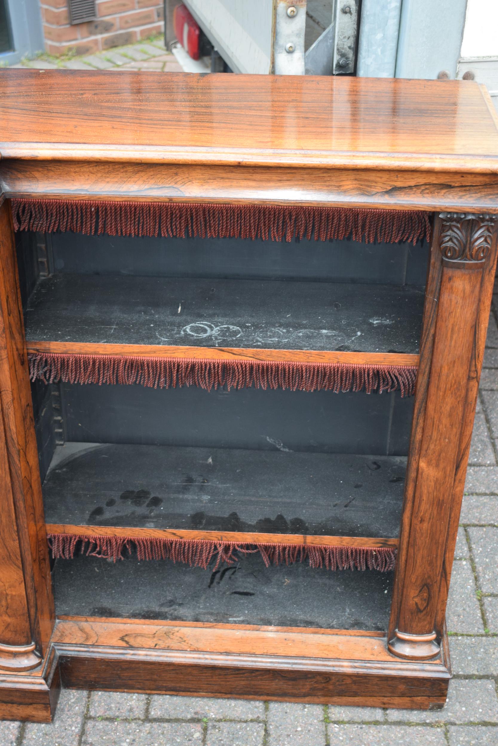 An oversized 19th century mahogany breakfront sideboard credenza with central glazed cabinet, - Image 2 of 13