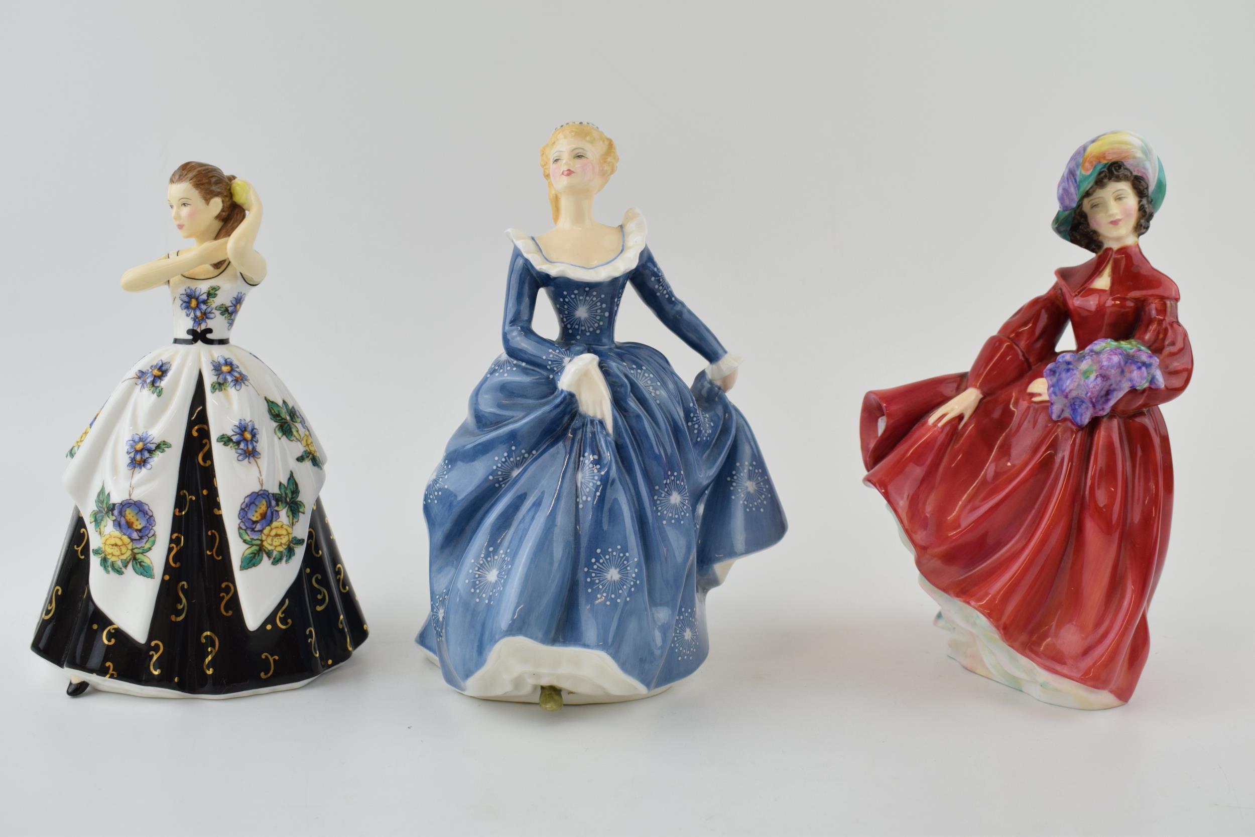 A collection of Royal Doulton figures to include 'Lilac Time' HN 2137, 'Fragrance' HN 2334 (2nd) and