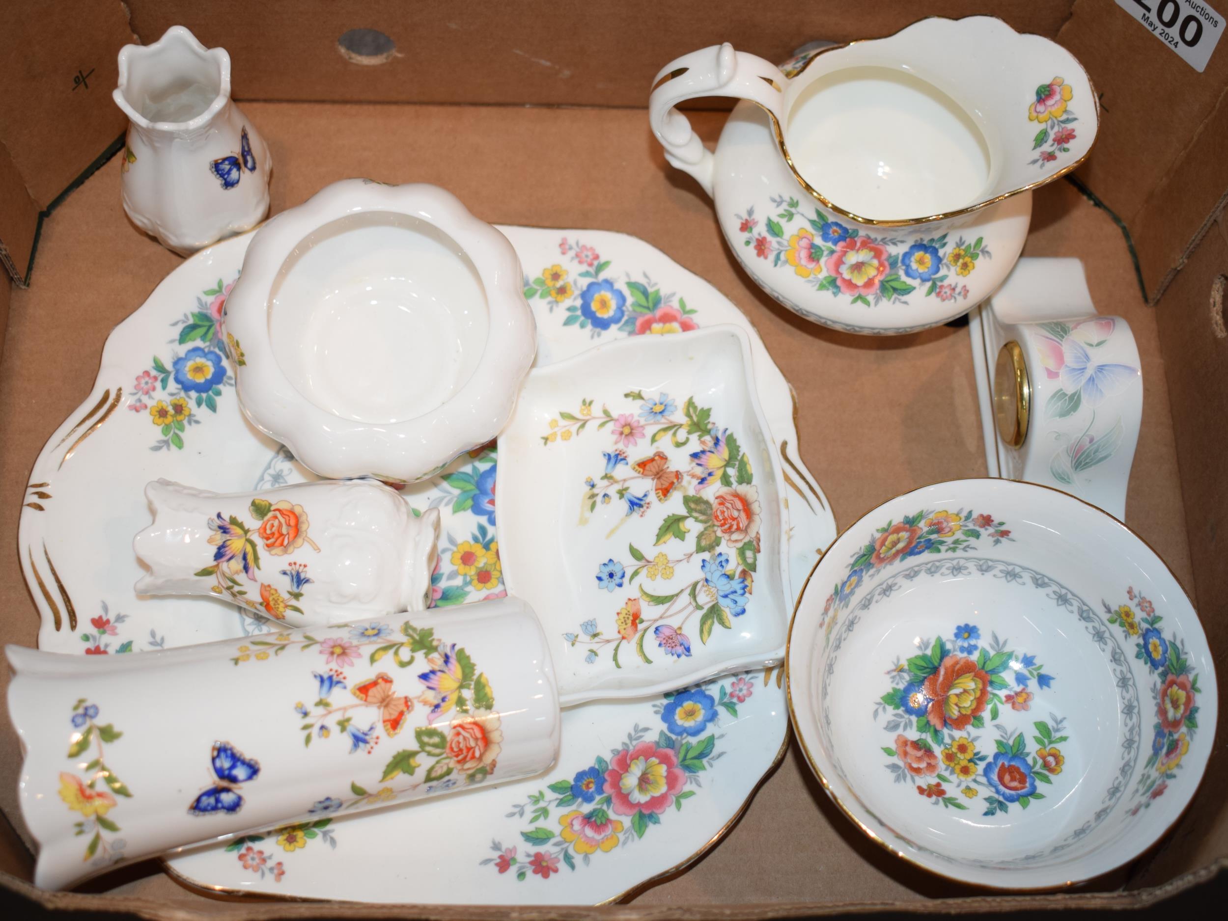 A collection of pottery to include Hammersley tea wares with various Aynsley items (Qty).