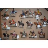 A collection of cast metal soldiers on horseback by Del Prado. Height 10cm. (16)