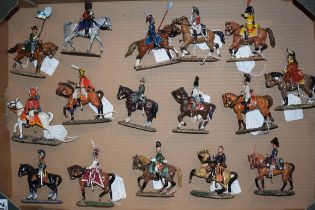 A collection of cast metal soldiers on horseback by Del Prado. Height 10cm. (16)