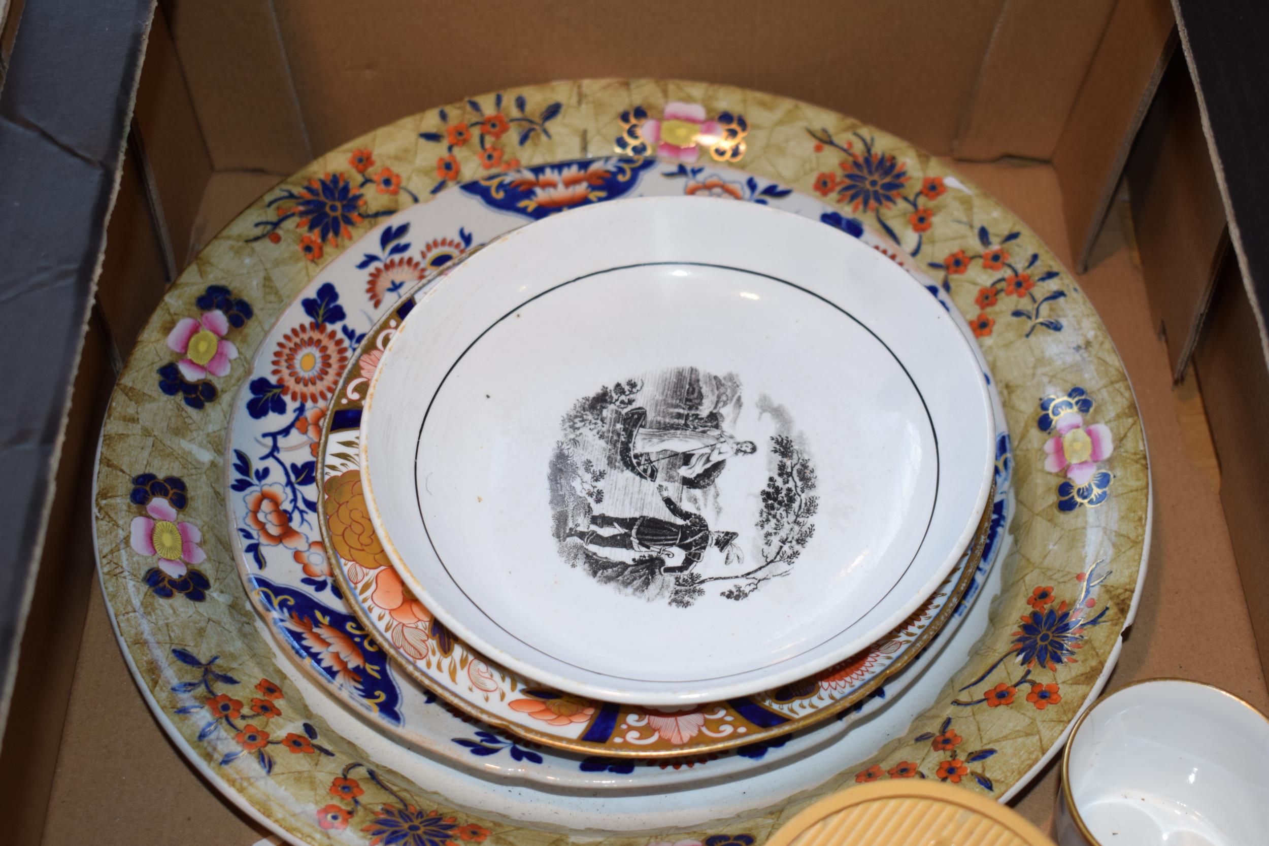 A group of mostly early 19 th century British ceramics, to include: bat printed, hand- painted - Image 4 of 4