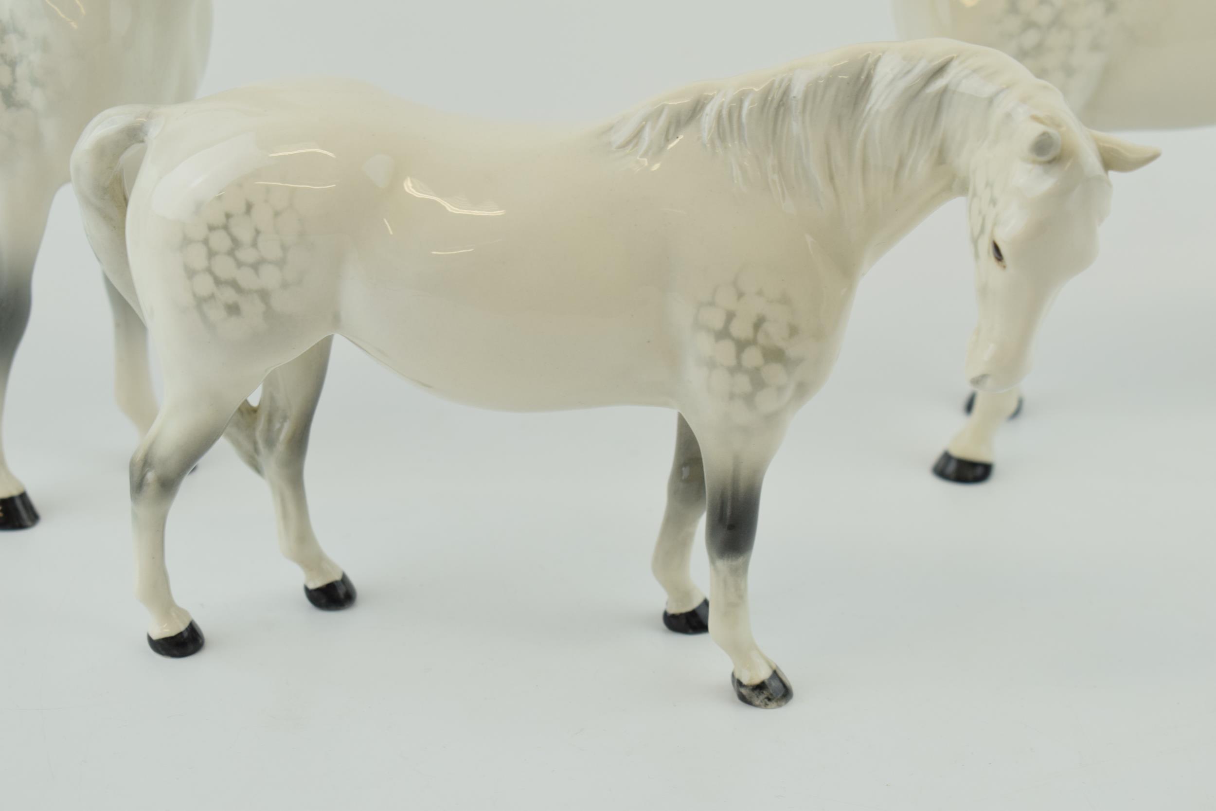 Beswick grey imperial with grey swishtrail and grey mare facing right (3). In good condition with no - Image 2 of 4