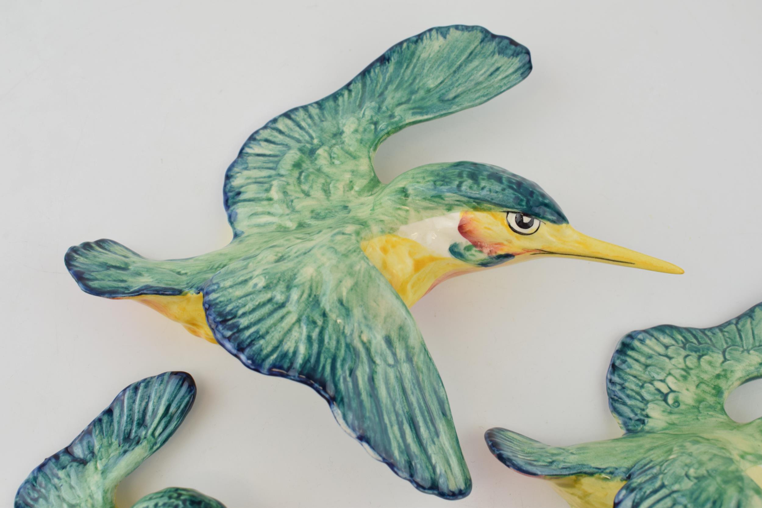 Beswick Kingfisher wall plaques to include 729-1, 729-2 and 729-3 (3 - smallest one with beak - Image 3 of 5