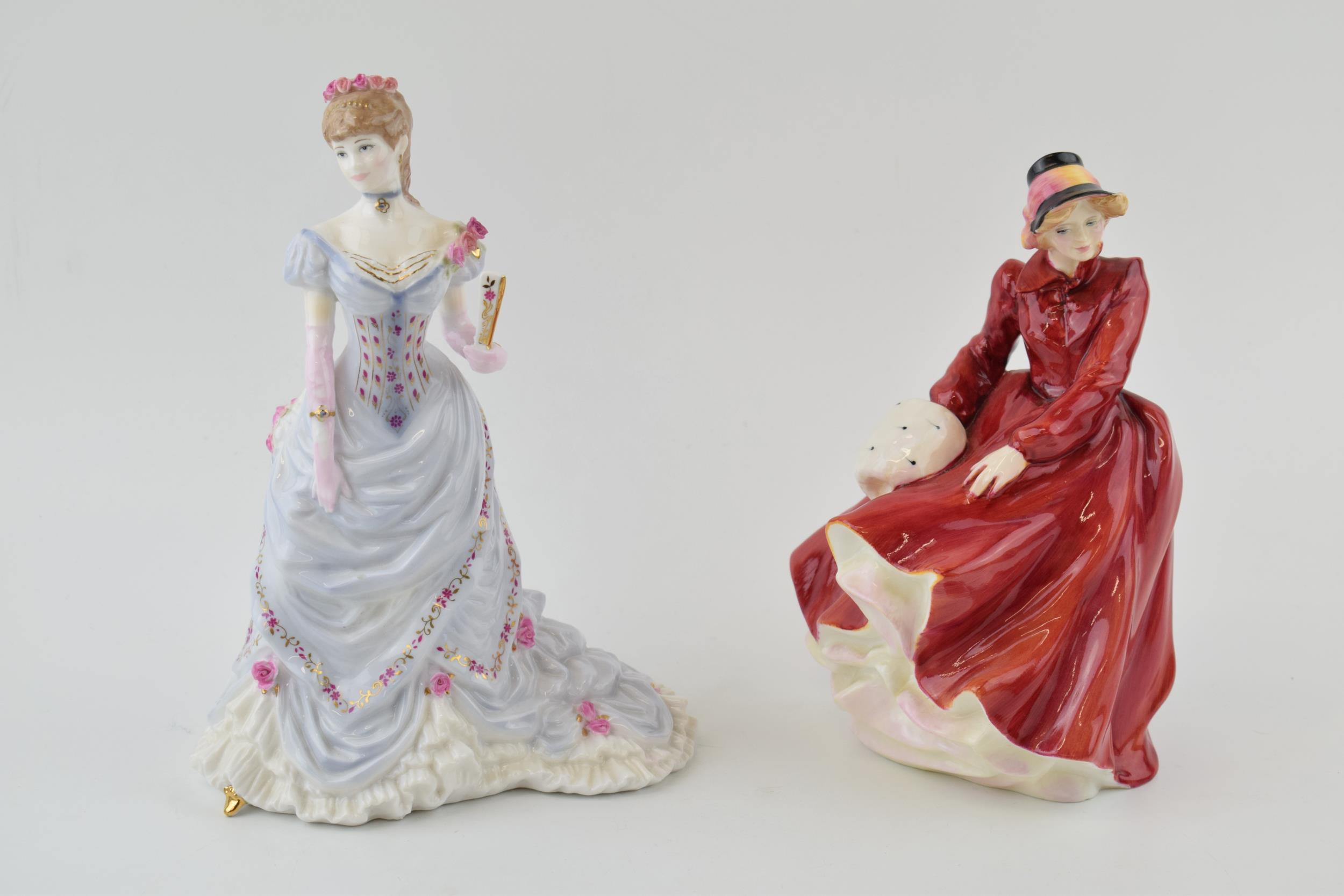 Royal Worcester figure The Golden Jubilee Ball, limited edition, with Royal Doulton Louise HN3207 (