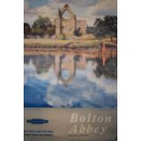 'British Rail' Railway poster 'Bolton Abbey'. 64cm x 100cm.