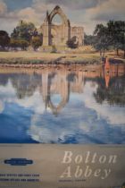 'British Rail' Railway poster 'Bolton Abbey'. 64cm x 100cm.