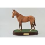 Beswick Mr Frisk, matte brown, on wooden base (Doulton backstamp, second). In good condition with no