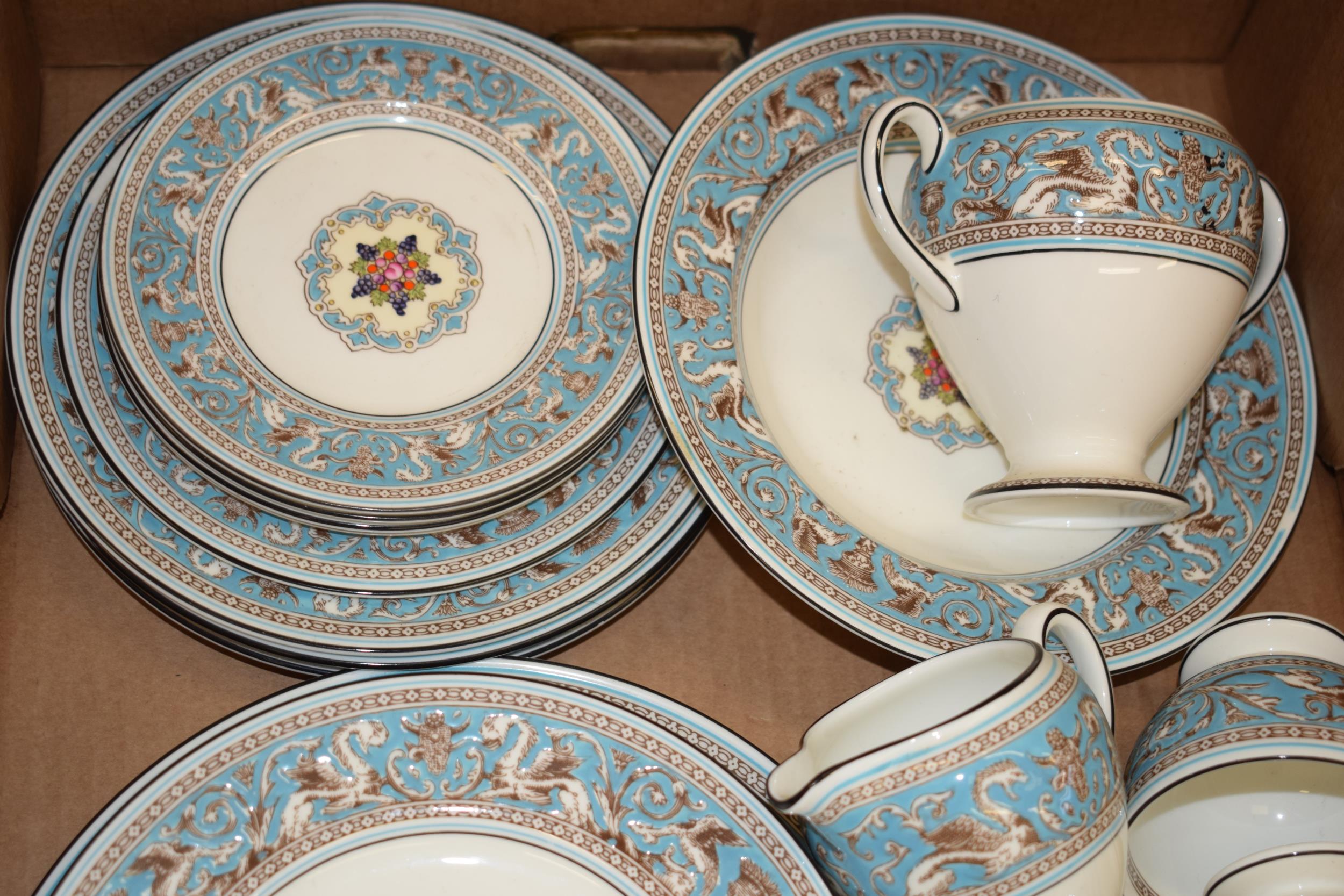 A good collection of Wedgwood Turquoise Florentine to include 9 cups, 2 coffee cans, 13 saucers, - Image 2 of 4