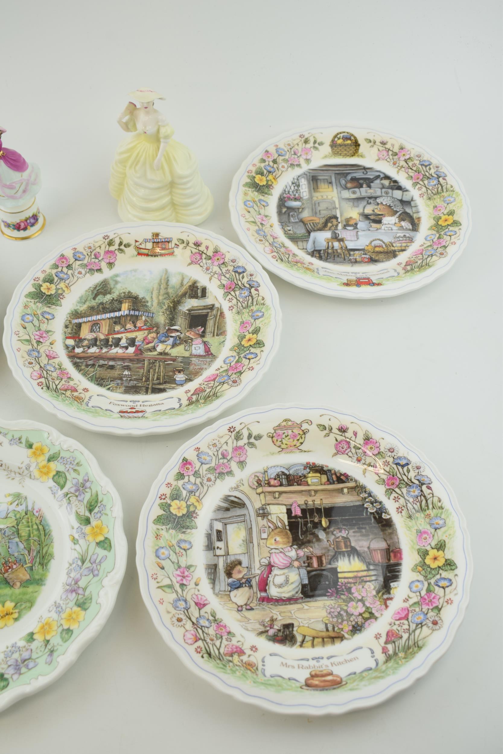Pottery to include Royal Doulton Brambly Hedge plate 'The Outing', 6 Wedgwood Foxwood Tales plates - Image 2 of 4