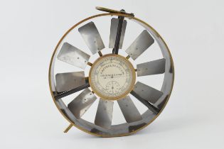 A vintage Anemometer by J.A. Reynolds & Co, Ltd Birmingham. Diameter 16cm. Height 19cm. In good