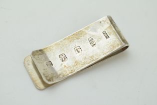 Silver money clip, Birmingham, 16.0 grams.