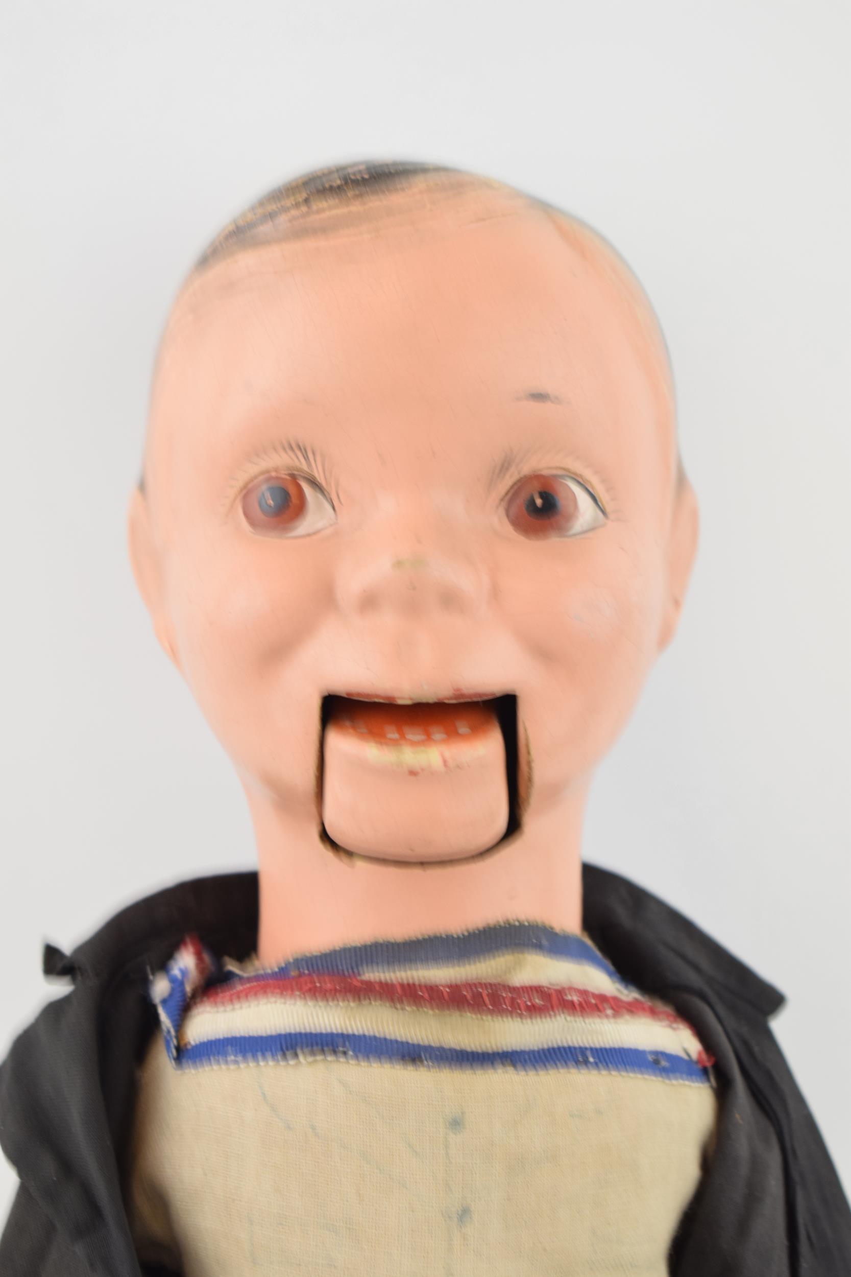'Charly McCarthy' ventriloquists dummy doll c1930s. Reliable Toys, Canada. Height 59cm. Original - Image 2 of 5
