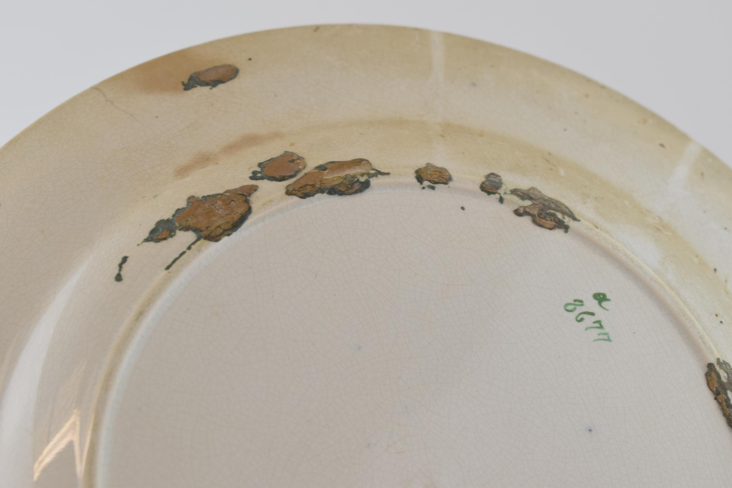An early 19 th century transfer-printed and coloured iron stone china large floral design platter, - Image 5 of 5