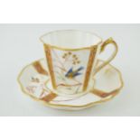Wedgwood cup and saucer, aesthetic design, with bluetit amongst foliage (2). In good condition