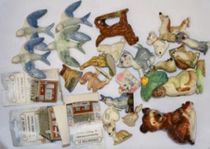 Wade Whimsies to include swallows, Disney Hatbox figure, Coronation Street houses, a Goebel bear and