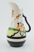 Large Lorna Bailey jug in the Morton Parade design, 27cm tall. In good condition with no obvious