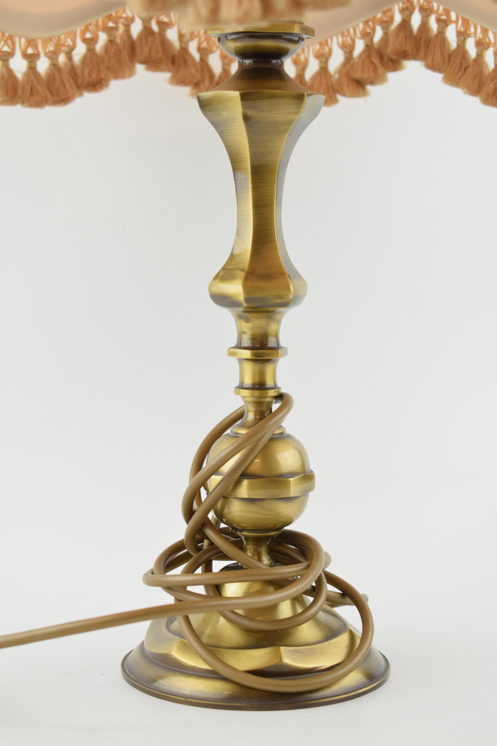 A Jackson & King bronzed table lamp with shade 62cm. Collection only - Bild 2 aus 2