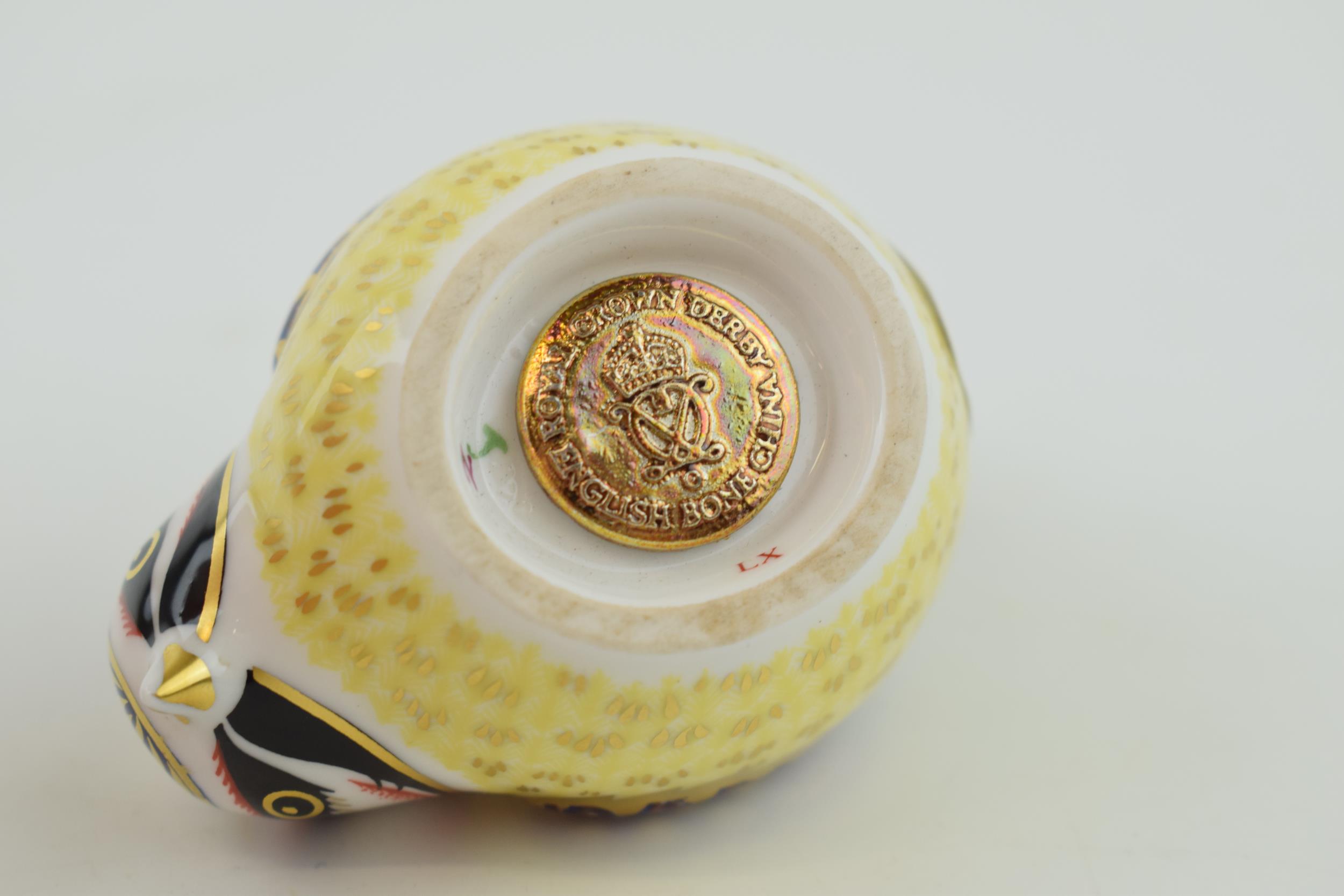 Royal Crown Derby paperweight in the form of an 'Blue Tit', first quality, gold stopper, Height 7cm. - Image 2 of 2