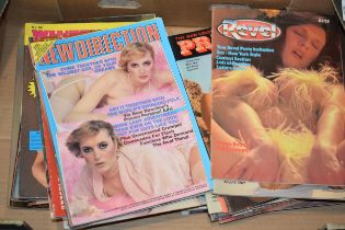 A mixed collection of adult magazines to include titles such as 'National News', 'The Journal of
