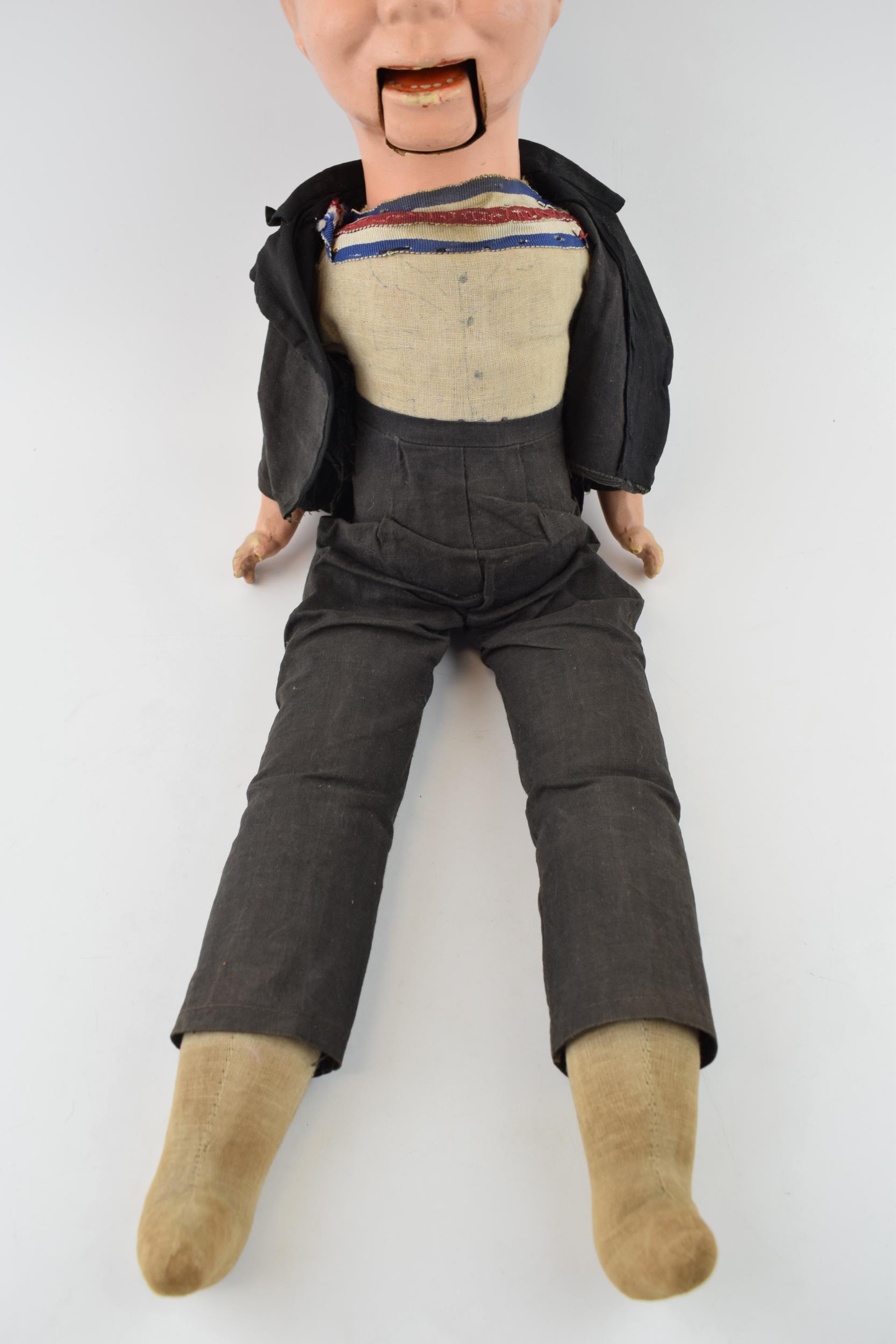 'Charly McCarthy' ventriloquists dummy doll c1930s. Reliable Toys, Canada. Height 59cm. Original - Image 3 of 5
