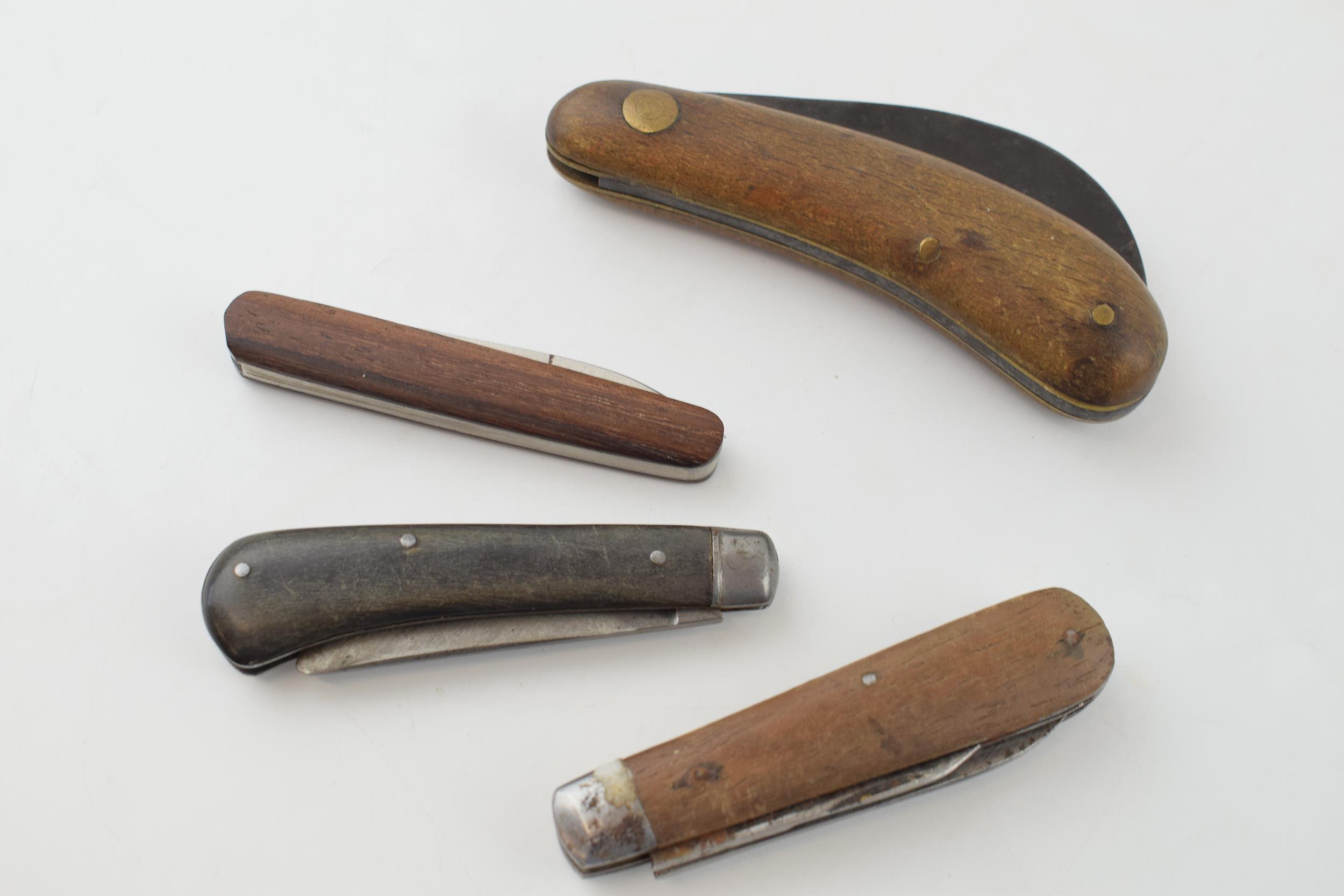 A collection of wooden handled pocket knives to include good examples by Joseph Rodgers, Taylors Eye - Image 4 of 6