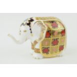 Royal Crown Derby paperweight in the form of an 'Elephant', first quality, gold stopper, Height