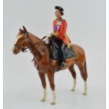 Beswick HM Queen Elizabeth II on chestnut Imperial horse trooping the colour 1546 (with damages).