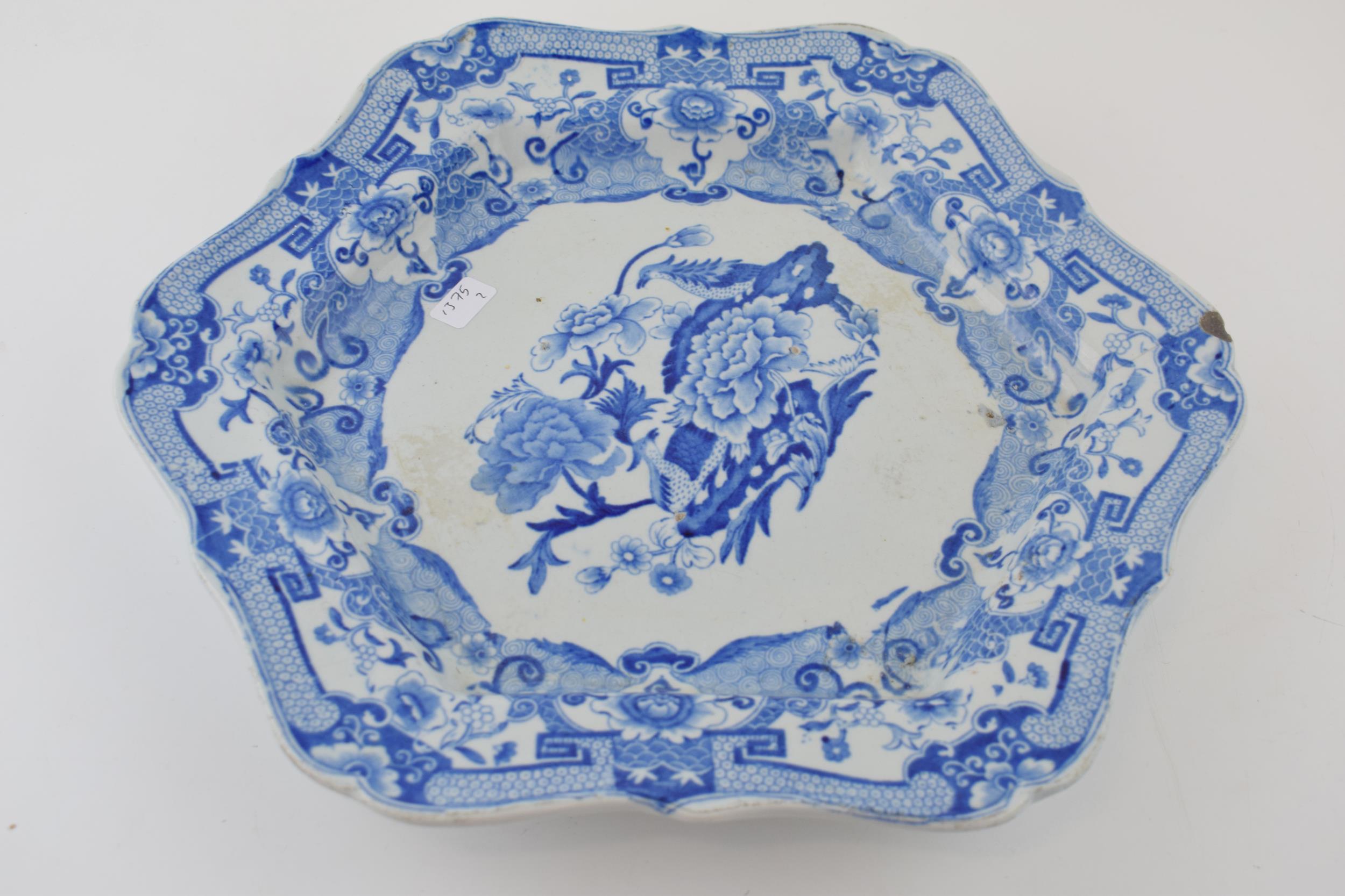 An early 19th century blue and white transfer-printed Masons Ironstone China Blue Pheasant pattern - Image 7 of 8