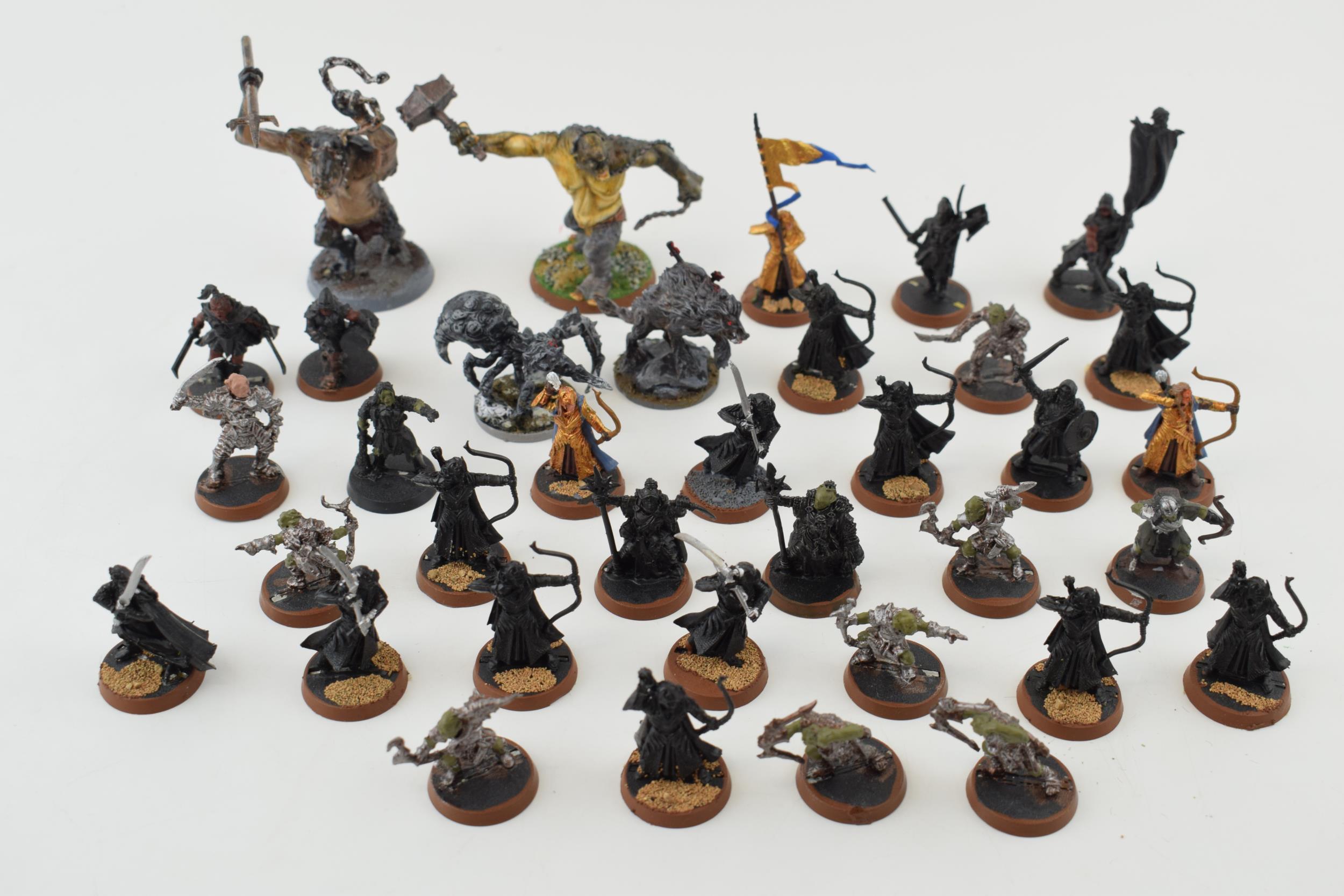 A collection of cast metal war-games and miniature figures by 'Games Workshop' from the 'Lord of The