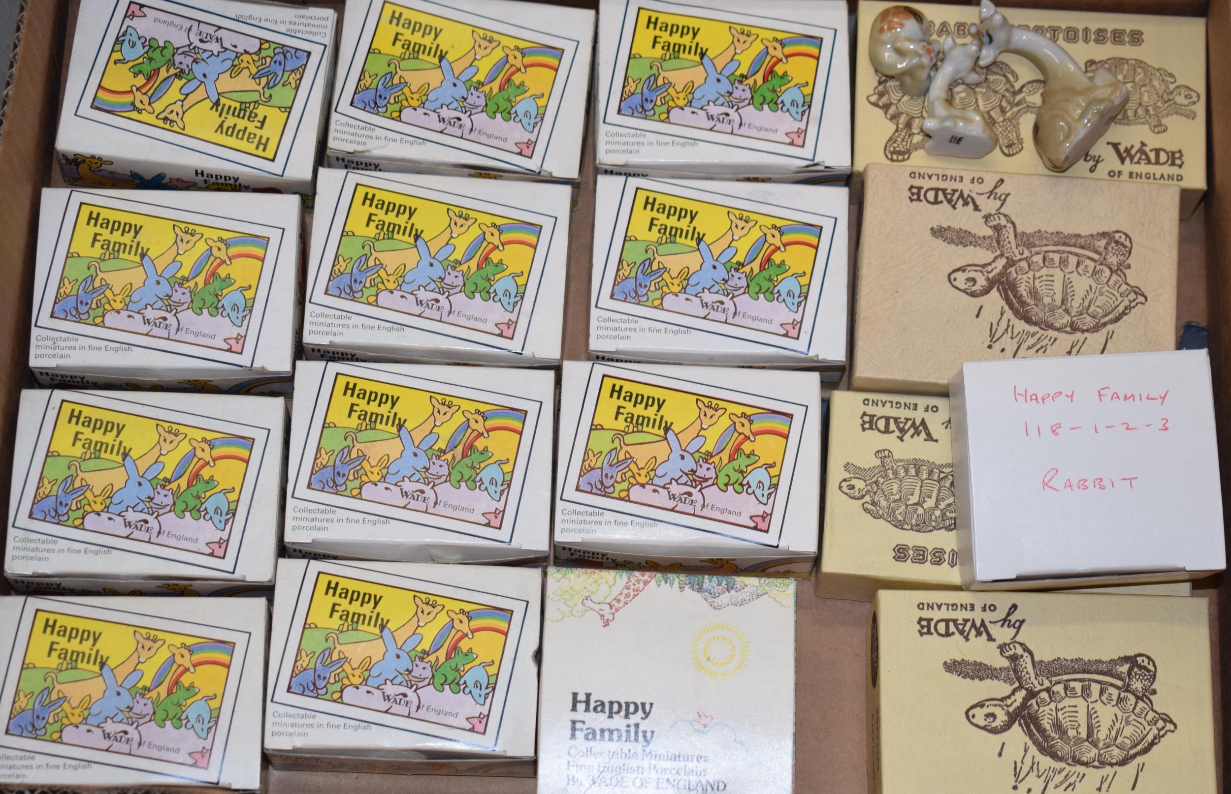 A good collection of mostly boxed Wade Happy Family animal sets to include Rabbits, Giraffes,