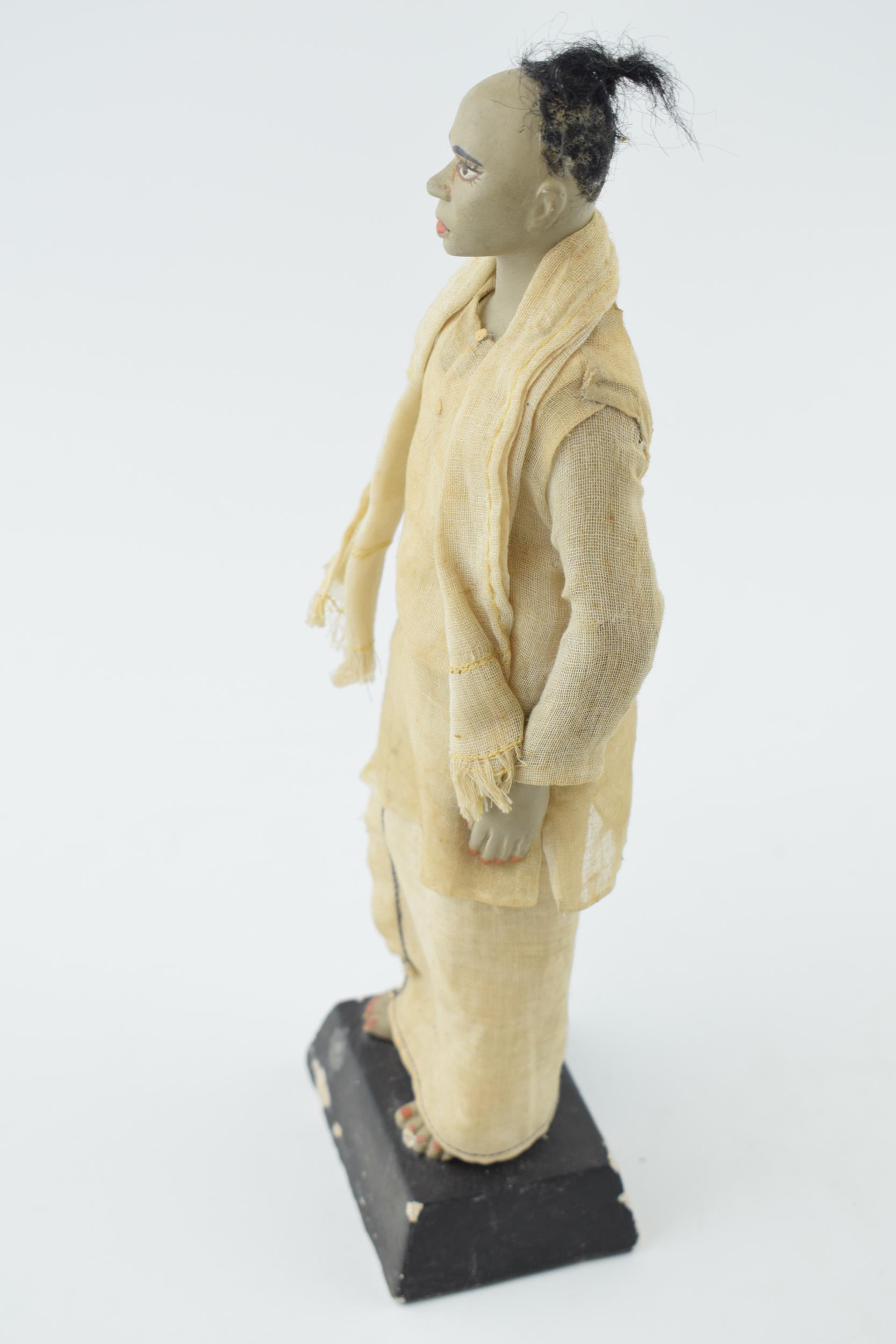 Pottery figure of a standing man Possibly a souvenir piece. Height 28cm With light damages to - Image 3 of 4