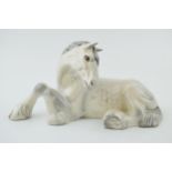 Beswick Shire Horse lying down dapple grey 2459. 12cm tall In good condition without any obvious