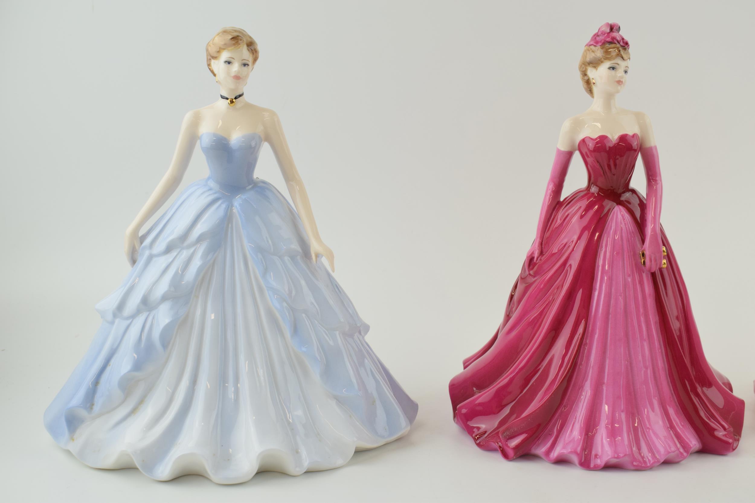 A boxed trio of Coalport figurines to include Emily L/E, Evening at the Opera L/E and Evening - Image 2 of 6