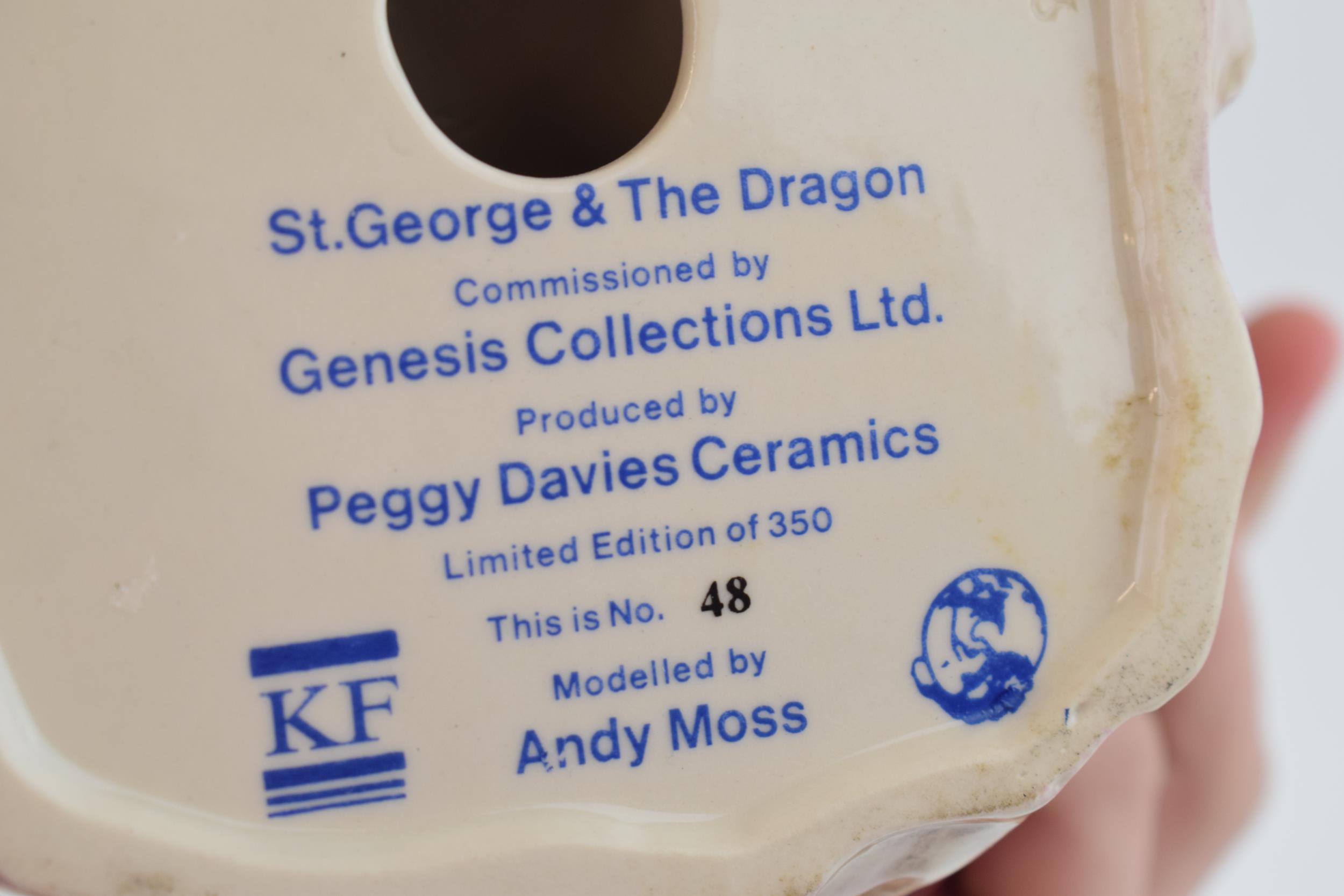 Kevin Francis / Peggy Davies limited edition figure of St George and the Dragon, 21cm tall. In - Image 3 of 3
