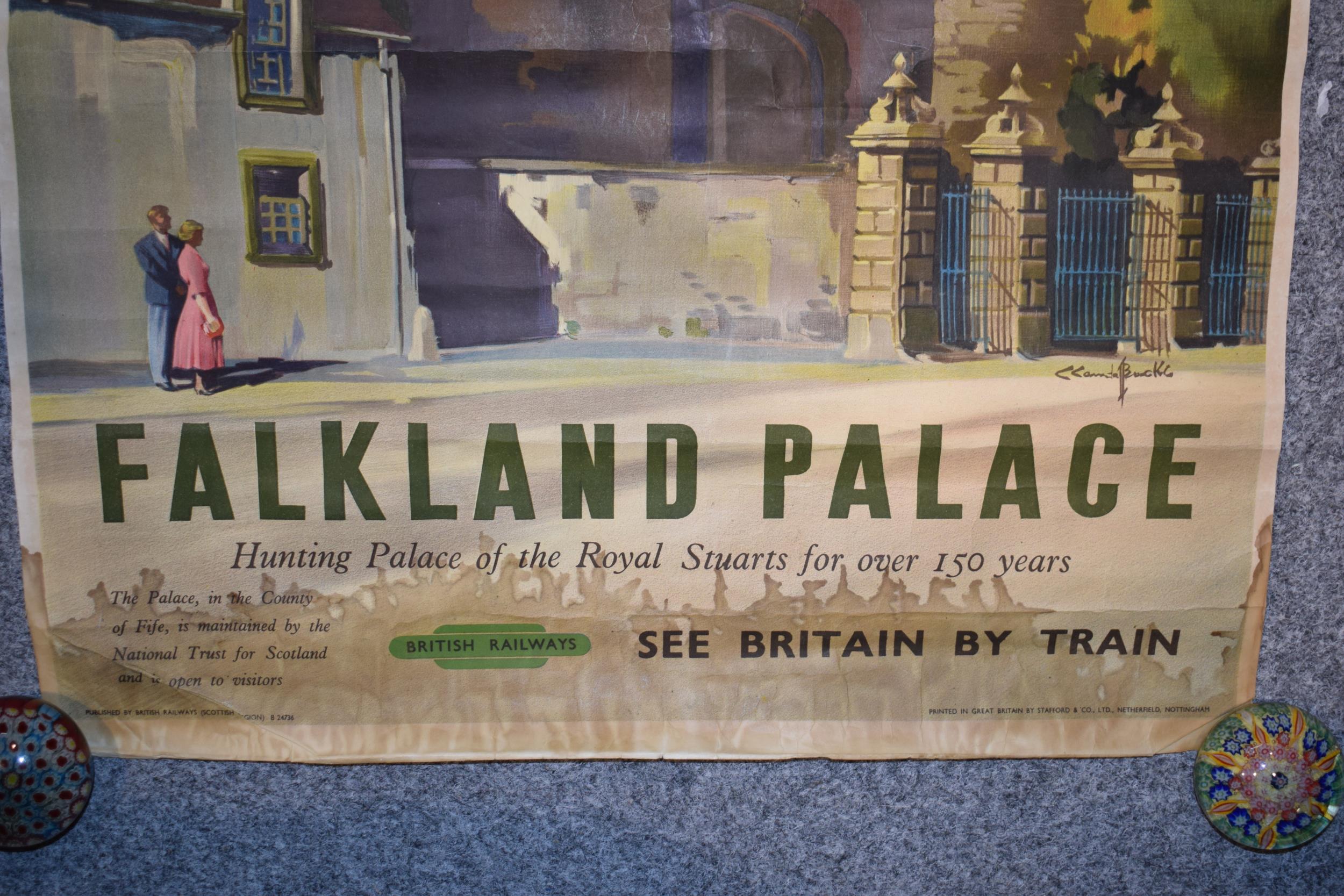 'British Rail' Railway poster 'Falkland Palace' lithograph printed by Stafford & Co, Nottingham. - Bild 6 aus 8