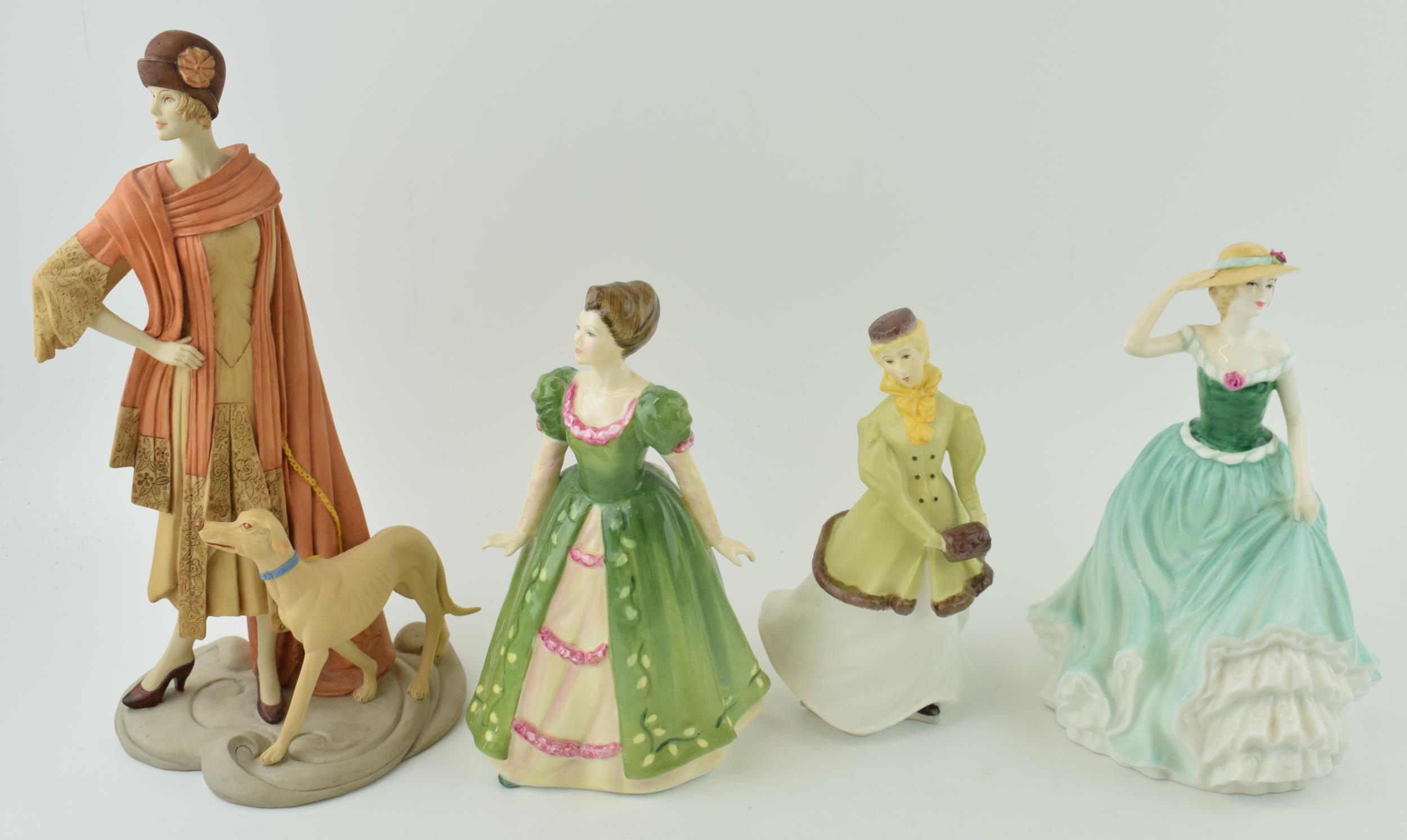 Royal Doulton figures to include Emily HN4093, Gemma HN3661, Royal Worcester Winter Waltz and