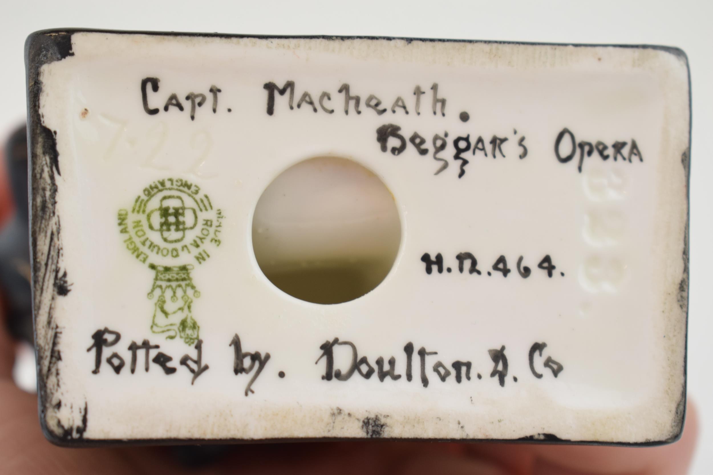 Royal Doulton figure Capt Macheath Beggar's Opera HN464, written marks to base, 18.5cm tall. - Bild 4 aus 4
