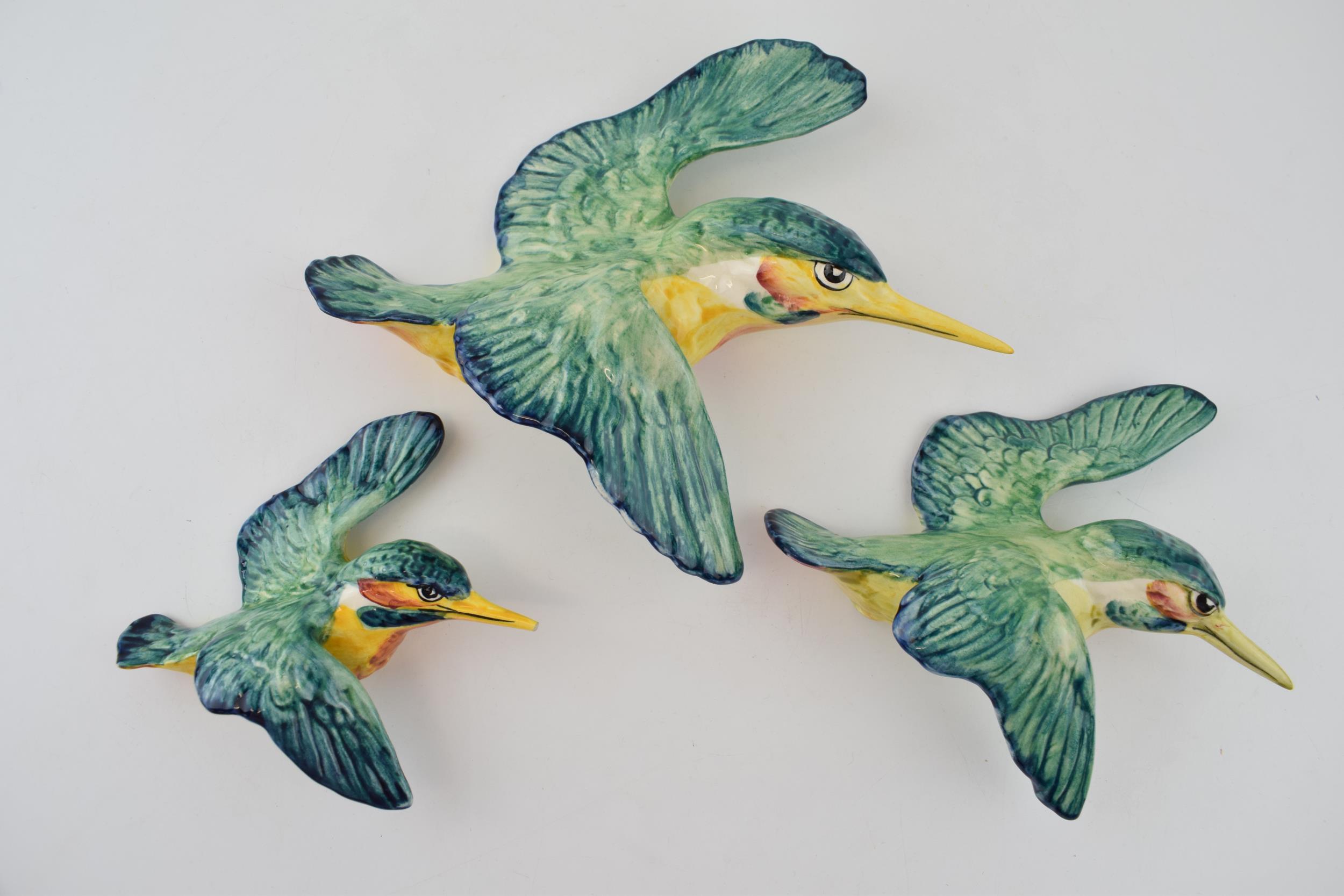 Beswick Kingfisher wall plaques to include 729-1, 729-2 and 729-3 (3 - smallest one with beak