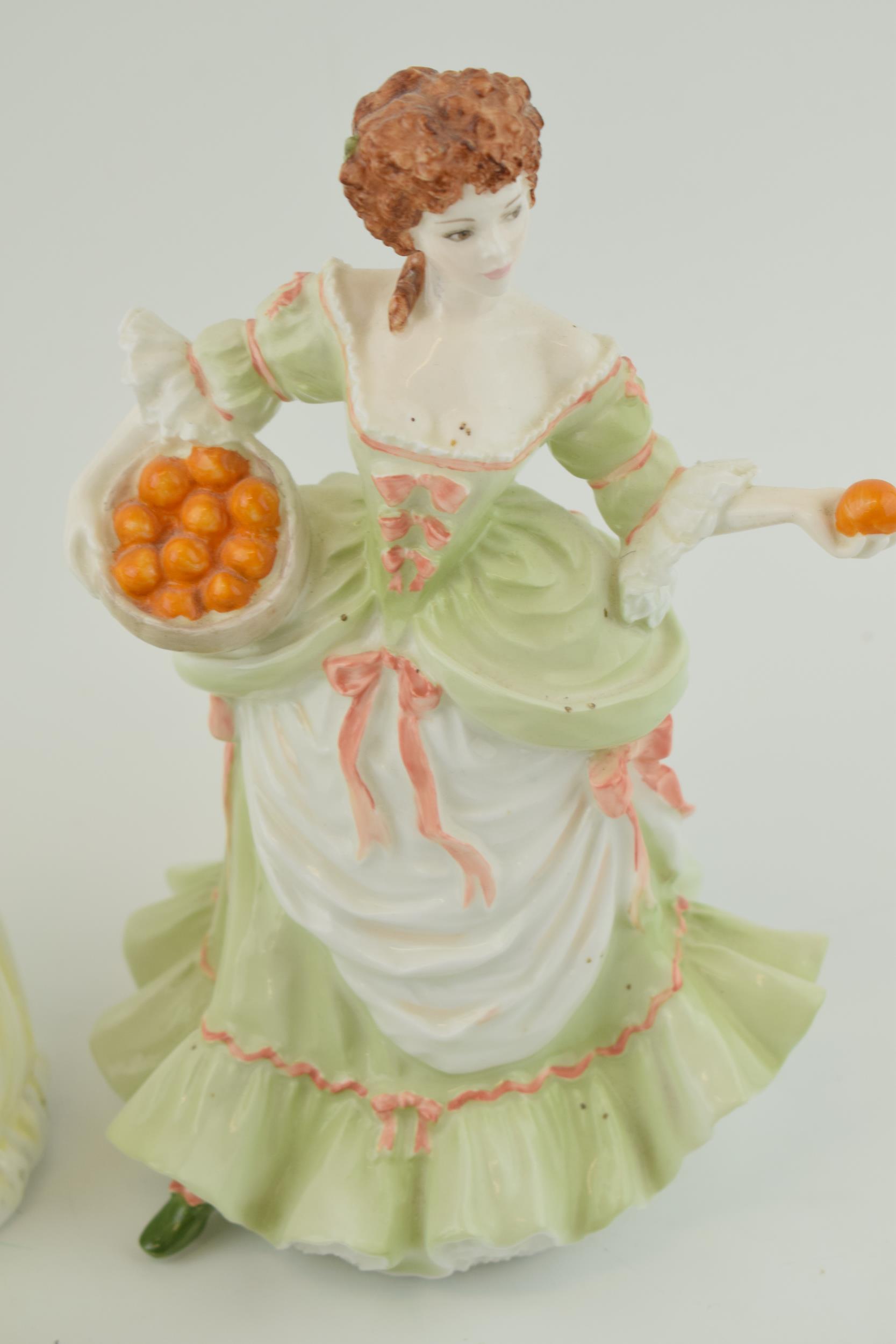 A collection of Coalport figures to include Nell Gwen, Mary and 1 other with Royal Worcester 'With - Image 2 of 4