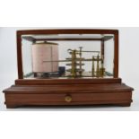 Mahogany cased 20th century 'Barograph', Frank. J. Gould, 50 Cherry Street Birmingham. Height 23cm.